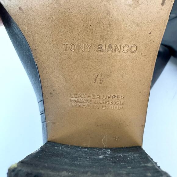 Tony Bianco Womens Low Boots Size 7.5 Ankle Western Minimal Pointed Toe Black - Picture 6 of 6